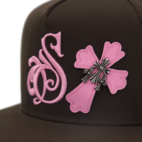 Gorra de Béisbol Deportiva Unisex de Moda con 5 Paneles y Visera Plana, Parche de Cuero con Logotipo Metálico Bordado en 3D OEM