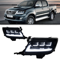 Pour Toyota Hilux Vigo 2012 2013 2014, ensemble de phares LED, paire, blanc, lentille de projecteur DRL, remplacement de lampe pour pick-up, 12V