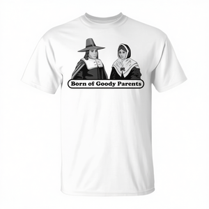 Camiseta LDS Book Of Mormon Pilgrim Puritans con diseño Born Of Goody Parents, unisex, para adultos, cuello redondo, manga corta, religiosa, para la iglesia - Product Image 2