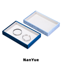 Plateau de présentation de bijoux en velours de qualité supérieure, personnalisable avec logo, empilable, rectangulaire, vide, pour colliers, bagues, montres, comptoir de vente au détail, vitrine