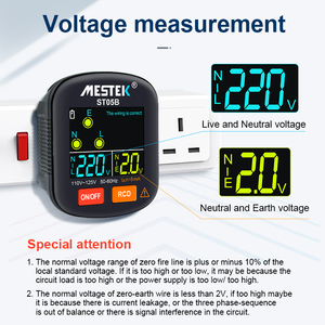 ST05B <strong>Socket</strong> Standard US Ground Tester US <strong>Plug</strong> Industrial Electric Wall <strong>Socket</strong> Cheap GFCI <strong>RCD</strong> Digital Black <strong>Socket</strong> - Product Image 2