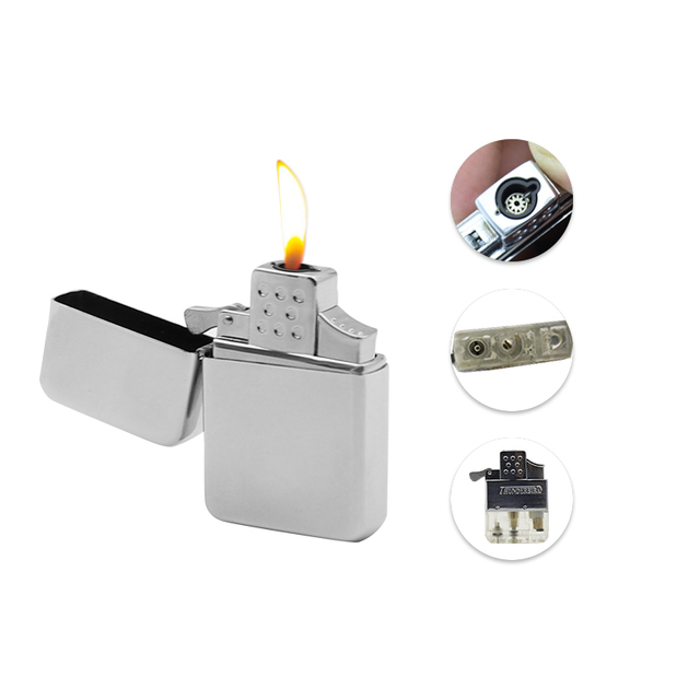 Hongjing Retro Metal Inflatable Lighter Customizable Creative Personality Gift Portable Outdoor Windproof Cigar Lighter