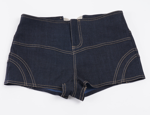 กางเกงขาสั้นเอวต่ำสไตล์อเมริกัน ดีไซน์ลายยีนส์เทียม แต่งโบว์เก๋ๆ สำหรับสาวฮอตสุดเซ็กซี่ - Product Image 6