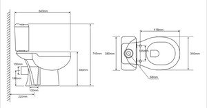 Ensemble de sanitaires en céramique européenne à double chasse, <span class=keywords><strong>WC</strong></span>, lavabo sur colonne, lavabo à poser, siphon en P pour salle de bain, vente en gros à prix abordable - Product Image 4