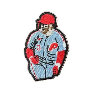 Kunden spezifische gestickte Philadelphia Baseball Aufbügeln Patches für Trucker Hat für Rugby und Football League Games - Product Image 3