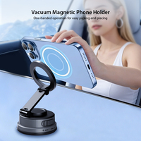 Soporte Magnético para Teléfono de Coche con Ventosa de Vacío 360 °   Soporte giratorio plegable para teléfono, para parabrisas, salpicadero, escritorio, baño, cocina