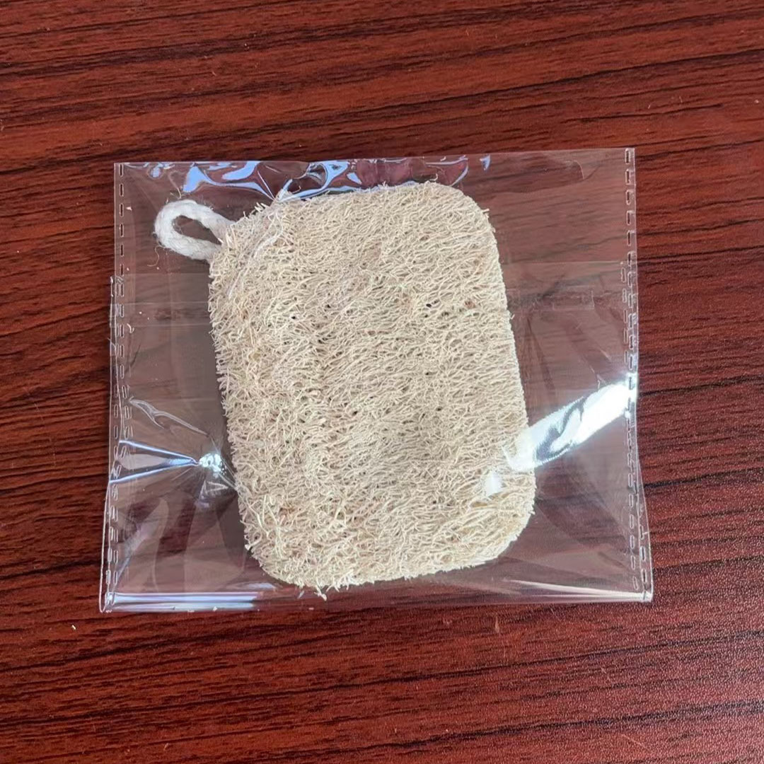 Esponja de lufa rectangular con cuerda [Una capa]