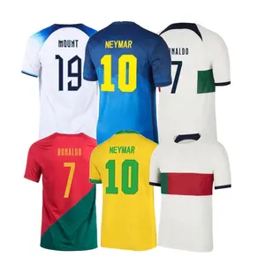 Conjunto de uniforme de fútbol personalizado para adultos, camiseta de fútbol de ciudad, transpirable, sublimación, barata, 2022, 2023