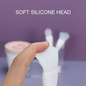 Pinceau applicateur de masque facial en silicone avec logo personnalisé, double face, type cuillère - Product Image 4