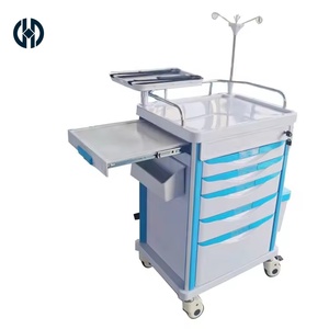 Chariot médical multifonctionnel haute performance en ABS avec plateforme de défibrillation, chariot d'urgence pour hôpital et clinique - Product Image 4