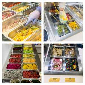 Nhà hàng thương mại dưới quầy tủ lạnh bàn làm việc chuẩn bị Tủ đông hiển thị salad quầy bar - Product Image 5