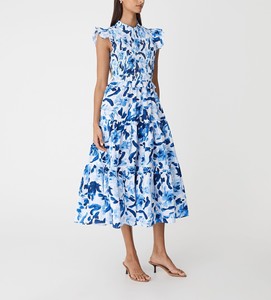 Robe longue 100 % coton avec dentelle, tissu respirant, motifs floraux ou unis pour les saisons printemps/été/automne - Service OEM disponible - Product Image 3