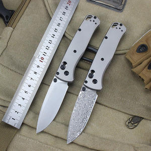 折り畳みナイフダマスカス鋼軸ロックチタン合金ハンドルナイフ新製品 - Product Image 1