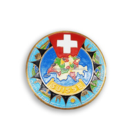 Aimants en polyrésine 3D personnalisés pour la maison Vache de souvenirs suisses Aimant de réfrigérateur de vache 3D suisse pour souvenirs touristiques