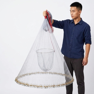 Leichtgewichtiges Einfach zu Wurfendes Wurfnetz für Anfänger Professionelles 3/8 Zoll Maschenweite Vereinfachtes Nylon-Wurfnetz für Schnelle Fischfangaktion - Product Image 1