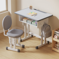 Ensemble table et chaise d'étude en métal moderne, durable et économique à faible MOQ pour l'école et le bureau à domicile