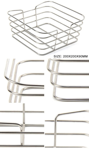 Cestino Ovale in Filo Metallico Acciaio <span class=keywords><strong>Inox</strong></span> 304 Argento Cestino Ovale per Pane Cestino Ovale per Frutta - Product Image 4