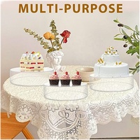 Supports creux de cylindre de support de gâteau en acrylique transparent pour l'affichage, grands supports de gâteau ronds pour mariage, anniversaire et fêtes