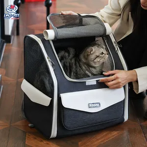 OEM Foldable Pet Trolley Stroller Dog Carrier Backpack Cat Travel Bag Car Seat Cat Dog Carrier Backpack Removable Rolling Wheels