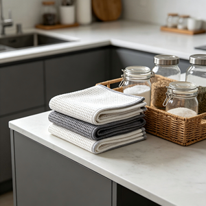 Chiffons de cuisine en microfibre en gros, absorbants, non rayants, lavables, pour essuyer la vaisselle - Product Image 4
