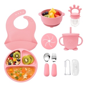 Set de Platos, Tazas y Cucharas de Silicona con Diseño de Animales Azules para Bebés, Aptos para Alimentación Dirigida por el Bebé, Seguros, No Tóxicos, con Base de Succión, 6 Meses - Product Image 4