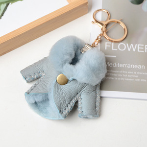 Nuovo Portachiavi Trendy in Pelliccia di Visone Sintetica, Ciondoli Portachiavi in Pelle PU, Portachiavi in Finta Pelliccia di Lana per Borse Uomo Donna, Ingrosso - Product Image 2