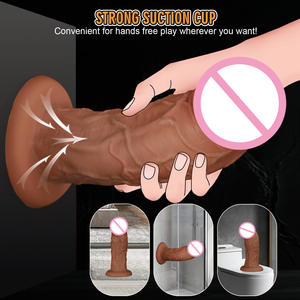 Реалистичный толстый силиконовый гибкий анальный стимулятор с присоской для игр без рук, фаллоимитатор для взрослых, секс-игрушка для женщин - Product Image 4