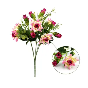 Grosir Bunga Hias Buatan 33Cm, Bunga Mawar Pernikahan