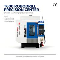 Fresadora CNC de 5 Ejes LEYO T600, Fresadora Compacta con Control Fanuc Robodrill de 5 Ejes, Cono de Husillo BT40, Husillo Único