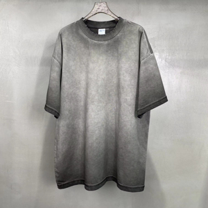 Di alta qualità personalizzabile 100% cotone Vintage traspirante lavato invecchiato per il Look maglia oversize t-shirt da <span class=keywords><strong>uomo</strong></span> per la primavera/estate - Product Image 2
