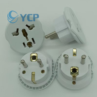 Adaptateur de voyage universel UE vers Royaume-Uni, prise multi-prises UE 2 broches 16A, pour Russie, France, Royaume-Uni