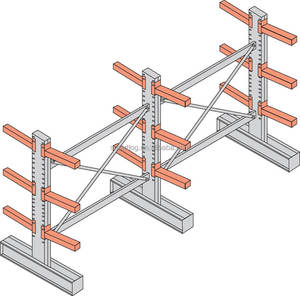 Estantería Cantilever con Recubrimiento en Polvo Smartlog, Estanterías Cantilever, Estanterías para Almacenes, Estanterías para Paletas para Grandes Almacenes Logísticos - Product Image 2