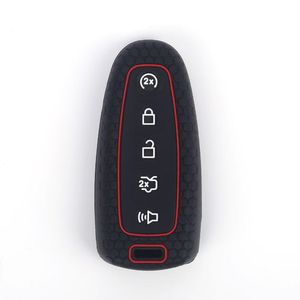 Funda de Silicona para Llaves de Ford Edge Explorer <span class=keywords><strong>Lincoln</strong></span> <span class=keywords><strong>Navigator</strong></span>, Protección 360°, Anti-Caídas, Anti-Rayones, Tacto Suave - Product Image 1