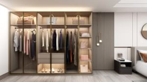 Armoire de chambre à coucher moderne en bois sur mesure, dressing, meubles d'entrepôt - Product Image 2