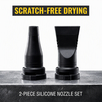 Shernbao Kit de 2 embouts soufflants plats en silicone à pointe souple pour séchage de voiture, concentrateur de soufflerie, protection anti-rayures, accessoire professionnel pour carrosserie automobile