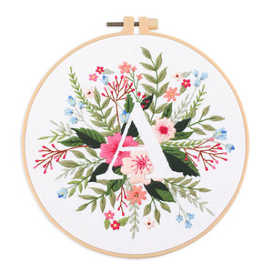 INTODIY Juego de bordado de flores con <span class=keywords><strong>letras</strong></span> en inglés con 26 patrones de <span class=keywords><strong>letras</strong></span> en inglés <span class=keywords><strong>para</strong></span> principiantes y adultos Kits de <span class=keywords><strong>punto</strong></span> de aguja - Product Image 4