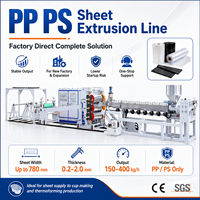 Ligne d'extrusion de feuilles de plastique PP PS 150-400 kg/h – Machine extrudeuse pour la production de gobelets, plateaux, fils et bobines en usine