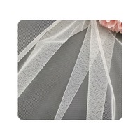 Tissu en maille de nylon 100% blanc, respirant et léger, 20 g/m², pour robes de soirée et robes à paillettes, tissu en tulle, tissu en dentelle
