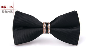 Nœud papillon pour homme <span class=keywords><strong>en</strong></span> <span class=keywords><strong>strass</strong></span>, style britannique, version coréenne à double couche, pour mariage formel et marié - Product Image 3