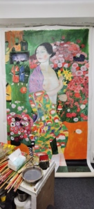 ภาพวาดสีน้ำมันตกแต่งลายทองคำเปลวสไตล์กุสตาฟ คลิมท์ สำหรับตกแต่งห้องนั่งเล่น/ผนังโรงแรม สไตล์คลิมท์สุดหรูหราแบบเวียนนา - Product Image 3