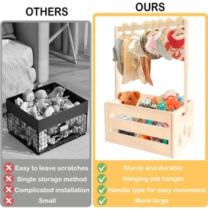 מפעל עץ לשקע ילדים ארון צעצוע ארון בגדים ארון בגדים ארון בגדים - Product Image 3