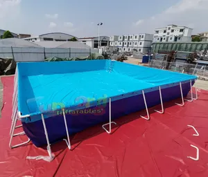 Metal frame pool water slide equipment swimming pool outdoor ground swimming