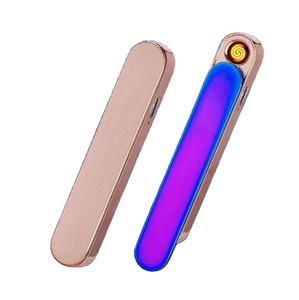 Briquet Métallique Créatif à Succès Commercial, Rechargeable USB, Personnalisable, Multicolore, Électronique, Idée Cadeau Classique pour le Marché Nocturne - Product Image 1