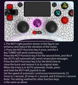 RALAN Led 투명 바디 아날로그 PS4 블루 치아 유선 2.4G 연결 게임 패드 스위치 컨트롤러 - Product Image 6