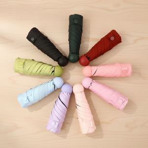 Paraguas de Bolsillo Ultraligero, Pequeño y Conveniente, con Protección UV, Plegable en Cinco Secciones, Estilo Moderno, Mini Cápsula, con Logotipo - Product Image 1