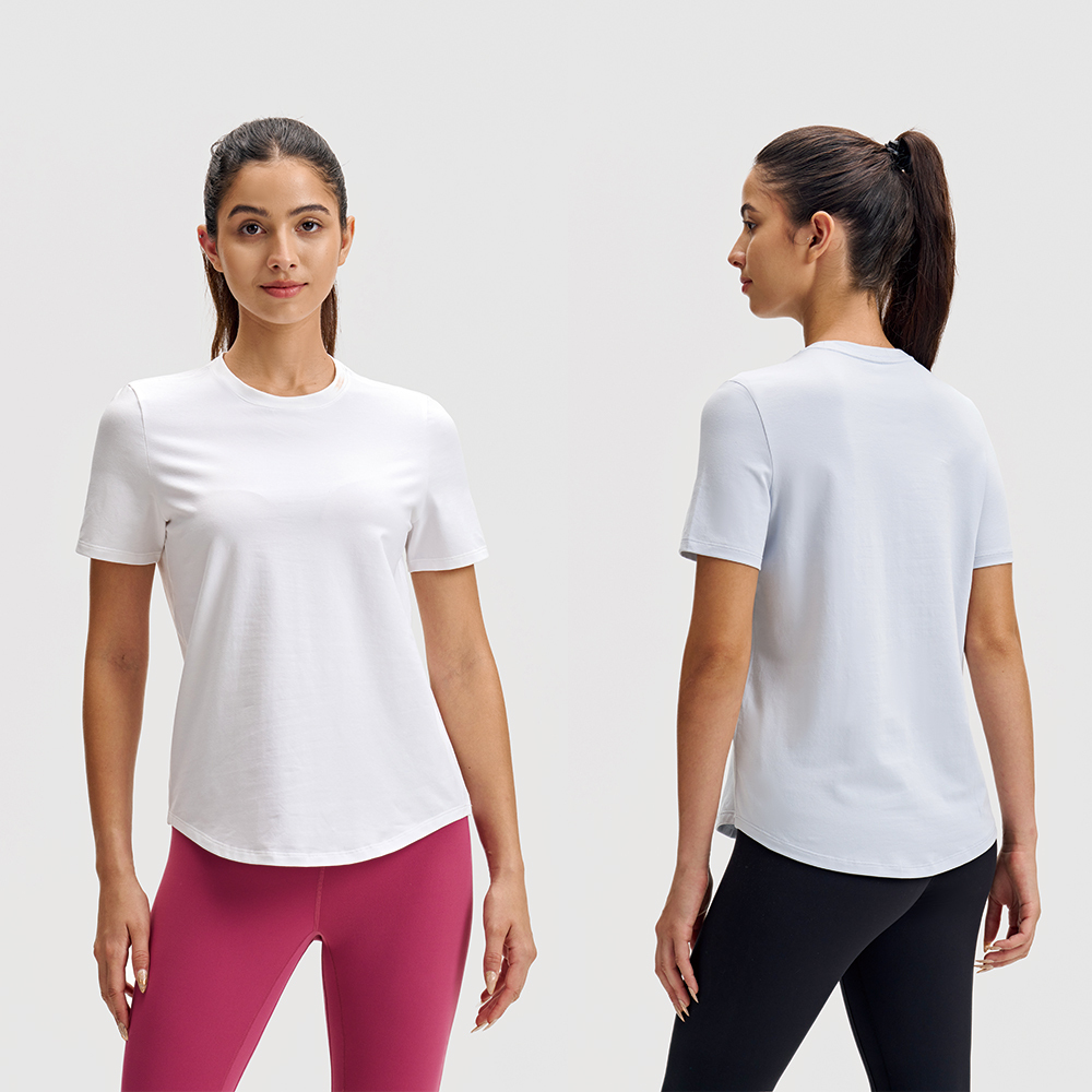 Simple Classic Sports Short Sleeve Women's Casual Yoga Top High Stretch Breathable Quick Dry Crew Neck T-shirt