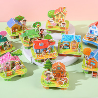Puzzle 3D Nouvelle Maison à Construire, Puzzle DIY à Assembler Soi-même, Cabane Éducative pour l'Éveil, Jouet Cadeau