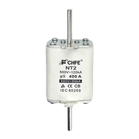Fusible CHFE NT2 de Acción Rápida, Cerámico, 125A 200A 250A 350A 400A, Protección de Sistema AC, Fusible NH2 NH3, 500VAC, 1600A, Personalizado