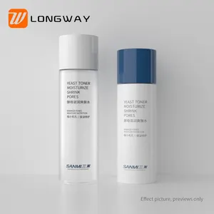 PET White Cosmetic Packaging Container Toner Bottle Wholesale 80ml 100ml 120ml 150ml Skin Care Packaging Screen Printing Longway