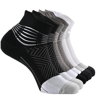 Chaussettes de compression unisexes en cuivre sur mesure en gros pour femmes et hommes, anti-douleur, chaussettes mi-hautes 15-20 mmHg, chaussettes de printemps